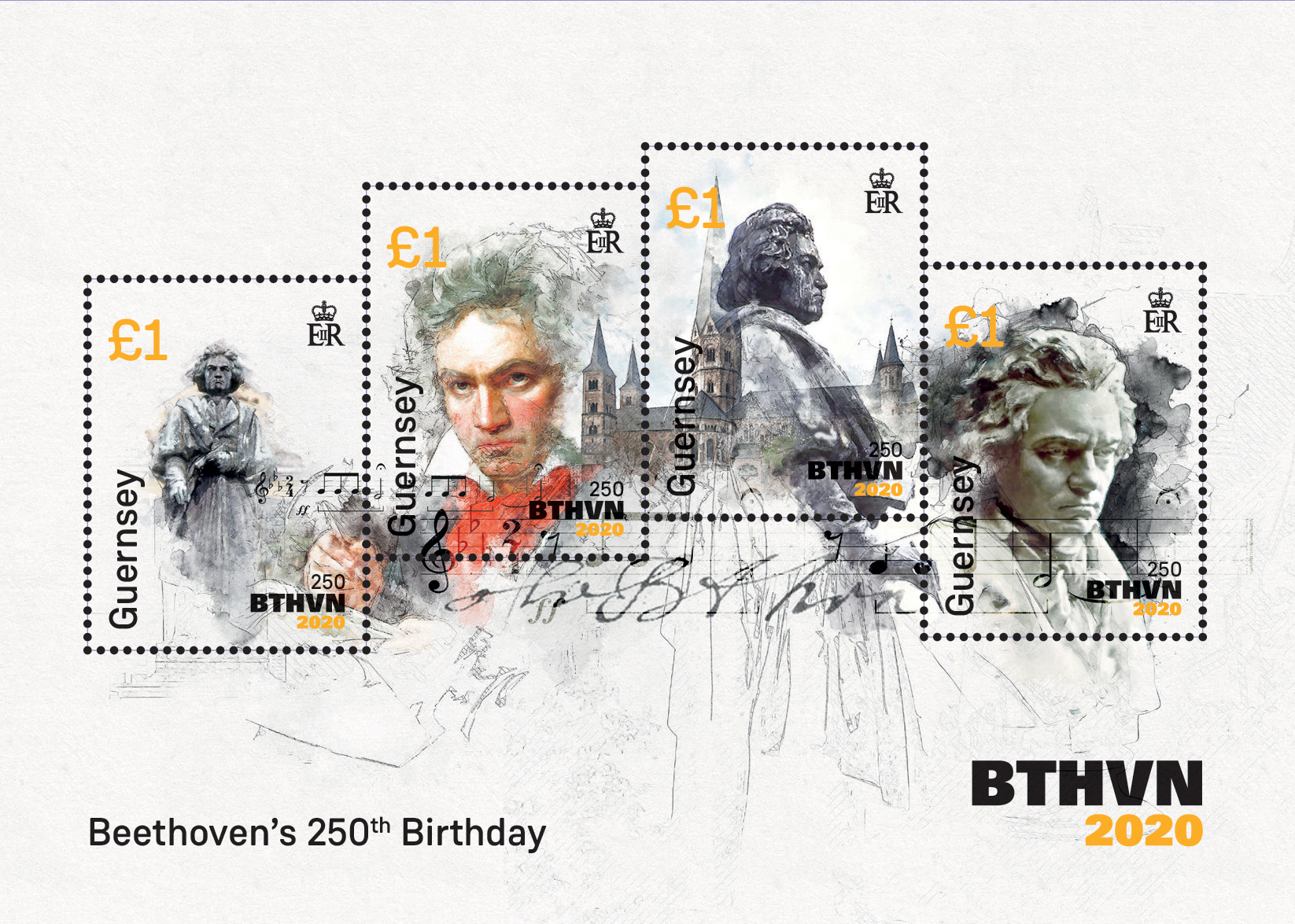 Final commemorative stamp for Beethoven's 250th Anniversary